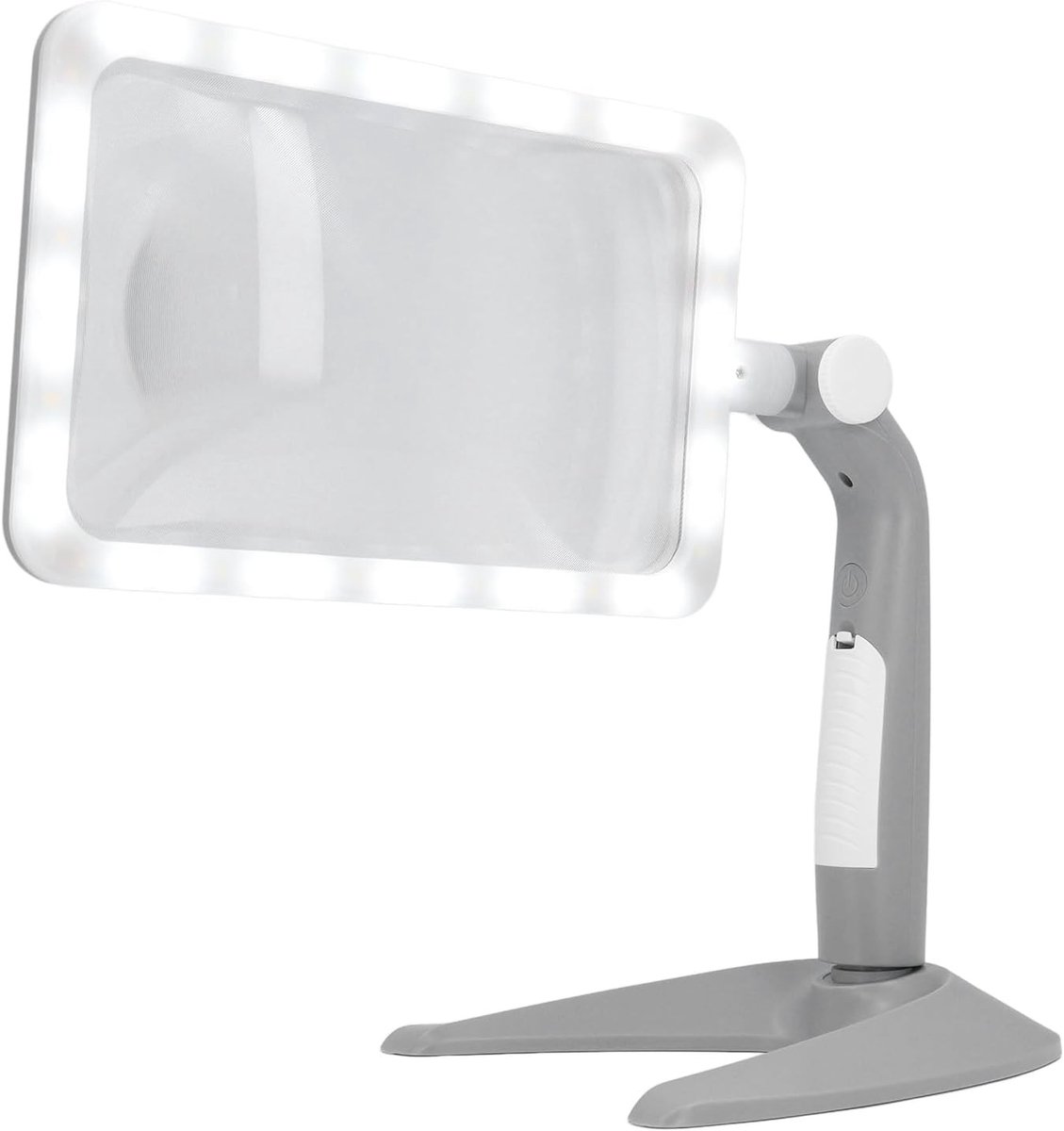 Vergrootglas voor Senioren - Zwart - 2,5x Vergroting met 180° Rotatie - Verlicht Leesvergrootglas met Standaard