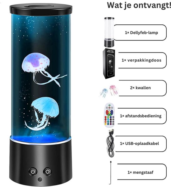 ZRNS® Kwallen Lamp - Jellyfish Lamp - Nachtlampje Kinderen en Volwassenen - 17 Kleuren van Zrns — afbeelding 5