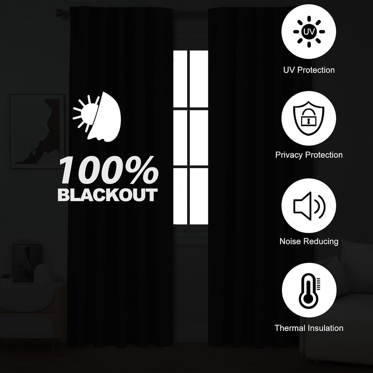 100% Verduisterend Linnen Effect Gordijnen Set Van 2, 140x280cm, Thermisch Isolerend Koud En Warm Gordijn Met Ringen, Thermogordijnen Voor Slaapkamer Woonkamer, Lichtgrijs