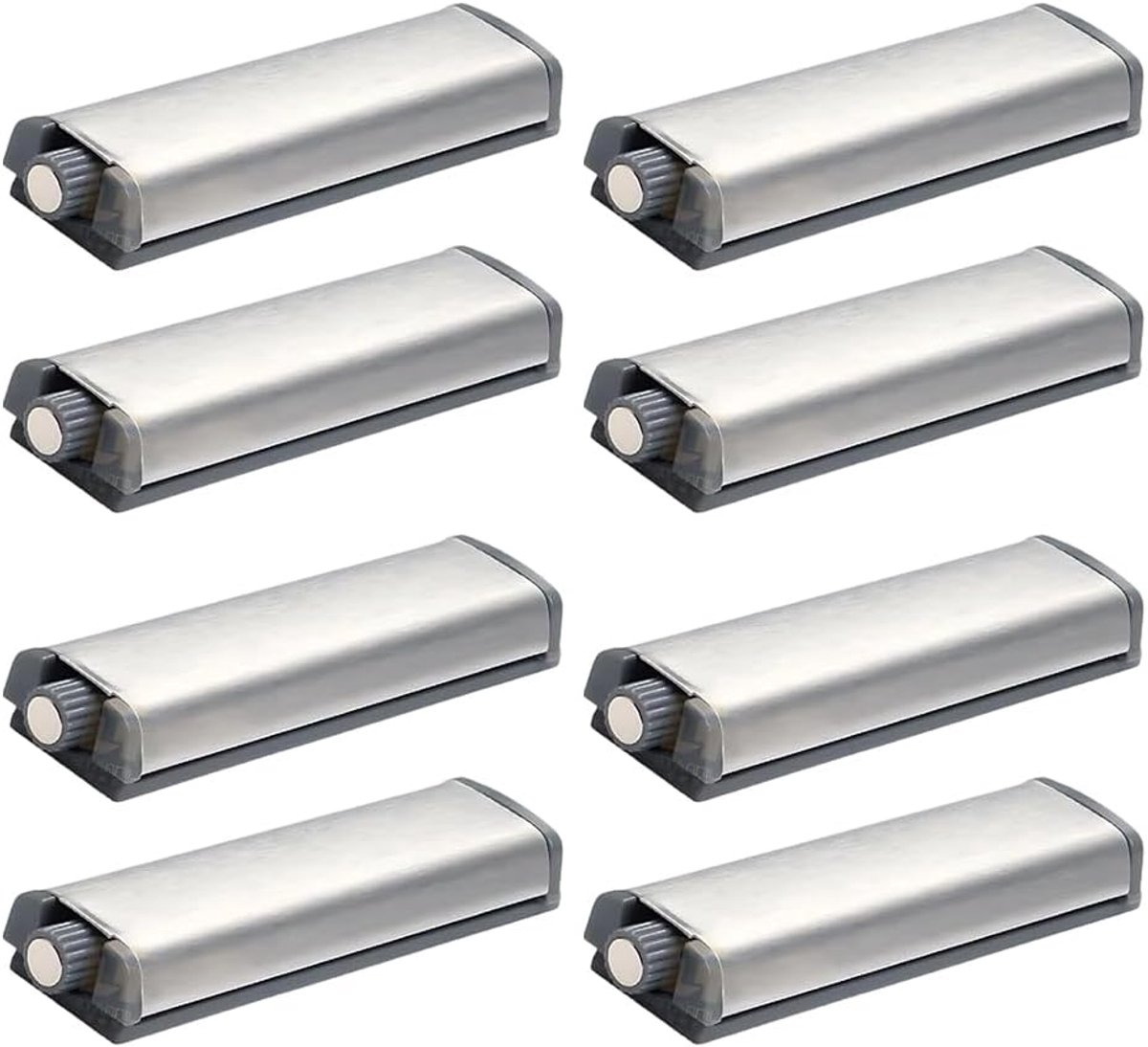 8 stuks Push-to-Open Systeem Voor Deuren, Druksluiting, Schroeven, Roestvrij Staal, Push-Pull Voor Kasten, Laden En Meubels Zonder Handvat