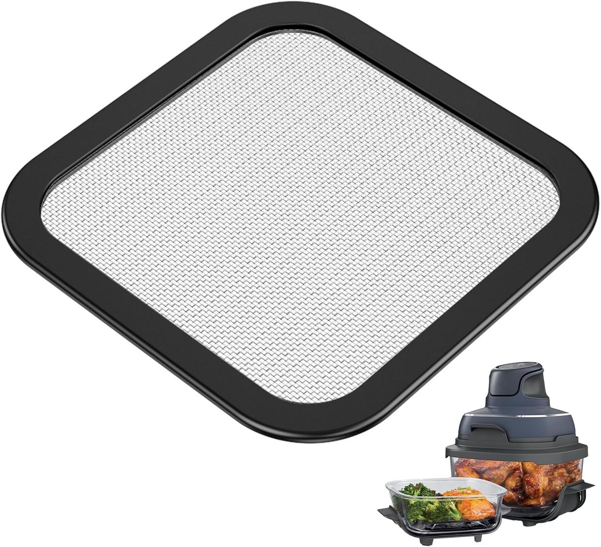 Spatbescherming voor Ninja Crispi FN101 luchtfriteuse van siliconen + roestvrij staal + sterke magneten, herbruikbaar, vaatwasmachinebestendig