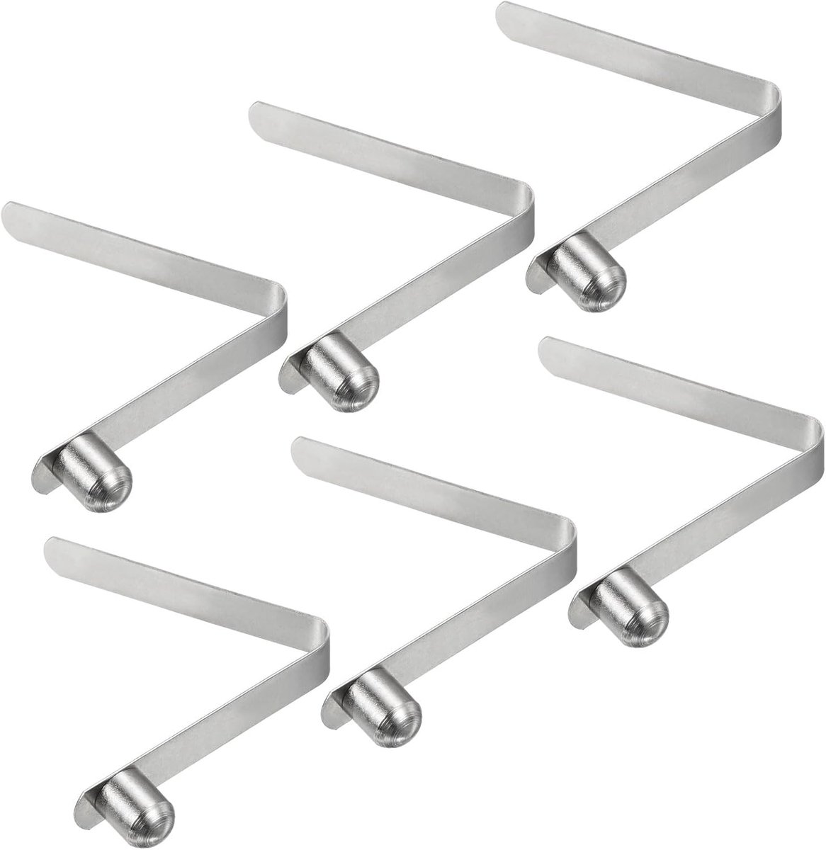 8 x 6,5 mm klemmen voor kajakpeddel, verpakking met 6 clips voor tentstok van staal in V-vorm met veerknop voor vergrendelde buisstang voor campingtent