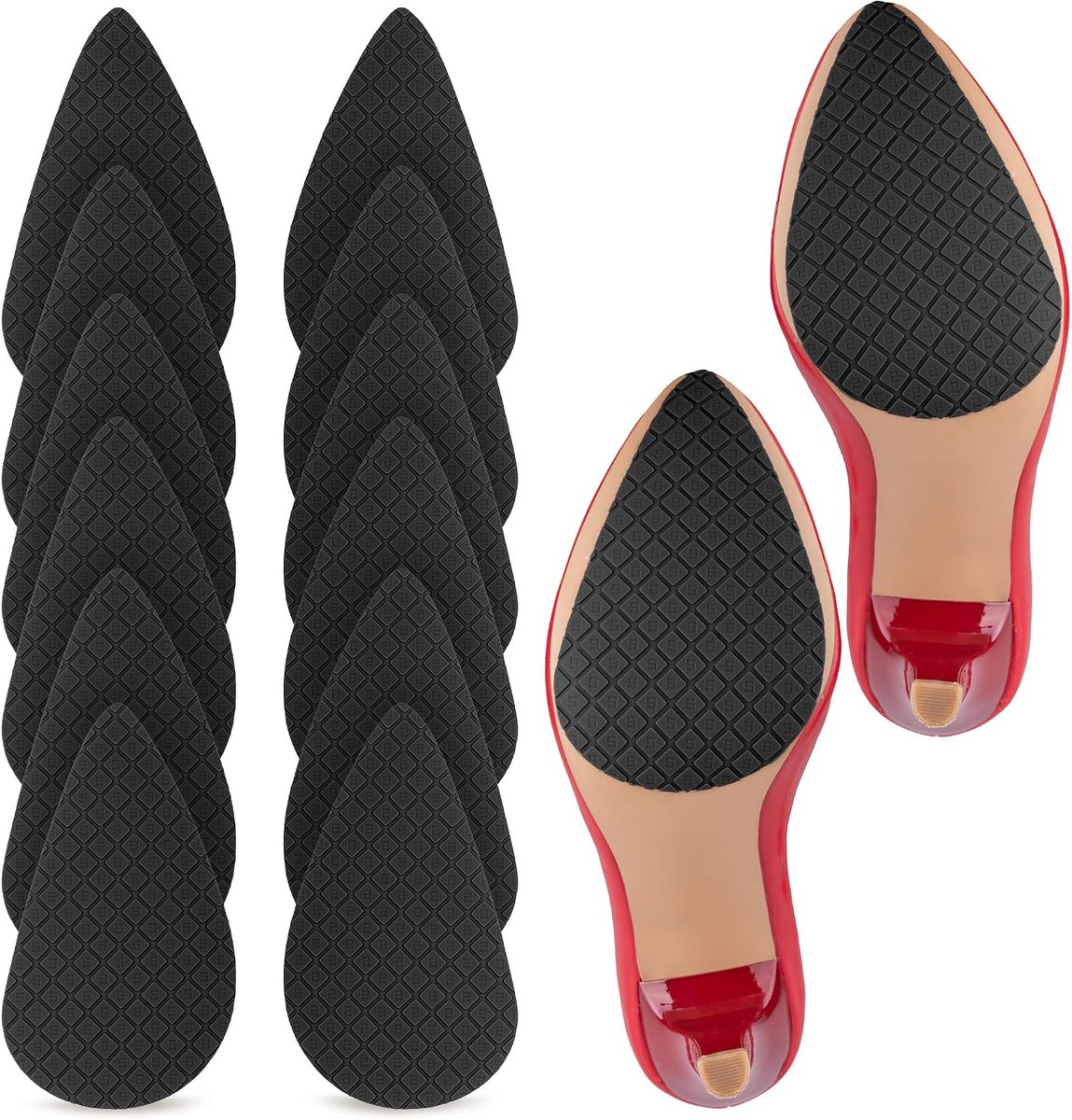 12 stuks rubberen zolen voor schoenen, UItra sterk, schoenzoolreparatie - lijm voor schoenzolen, zelfklevende zoolbeschermers - antislip rubberen zolen om op te plakken - schoenzoollijm