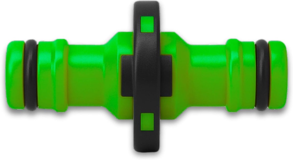 Slangkoppeling, 1/2 inch tuinslangconnector, slangkoppeling, dubbele koppeling, waterslang, adapter, verlengstuk, slangadapter, groen