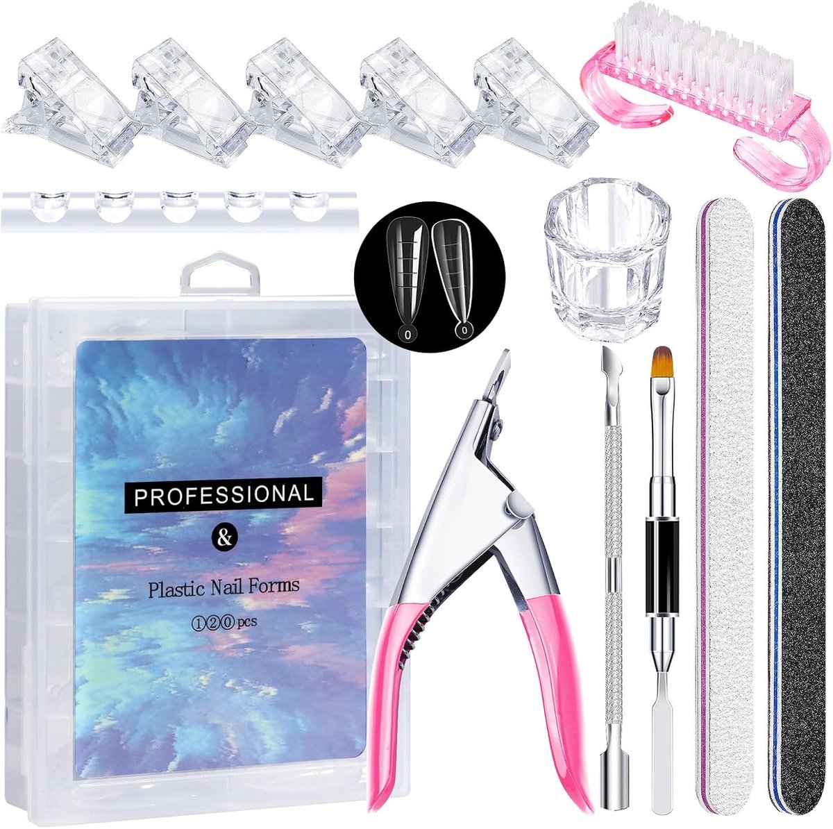 120-delige nagelvormenset, herbruikbaar, Dual Nail Forms | Nagelverlengingsvorm, professionele nagelverlengingsset, polygel, uv-gel, manicuregereedschap