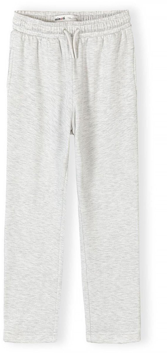 Minoti joggingbroek meisjes wide leg - katoen - lichtgrijs