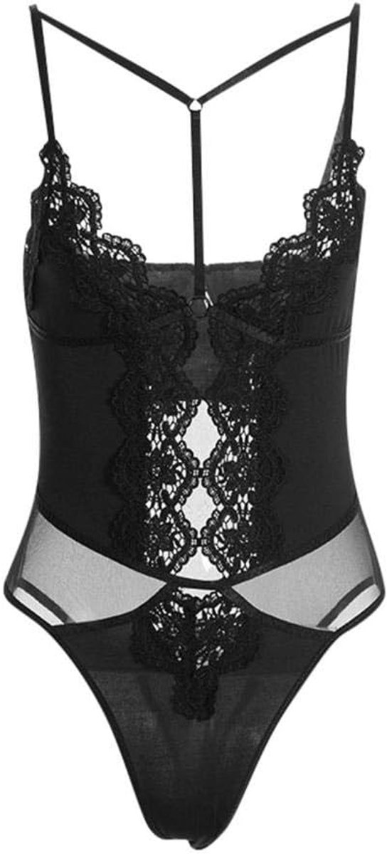 Babydolls, nachtjaponnen & negligés dames Sexy Lingerie V-hals Lace Vrouwen Sexy Lingerie Transparante set