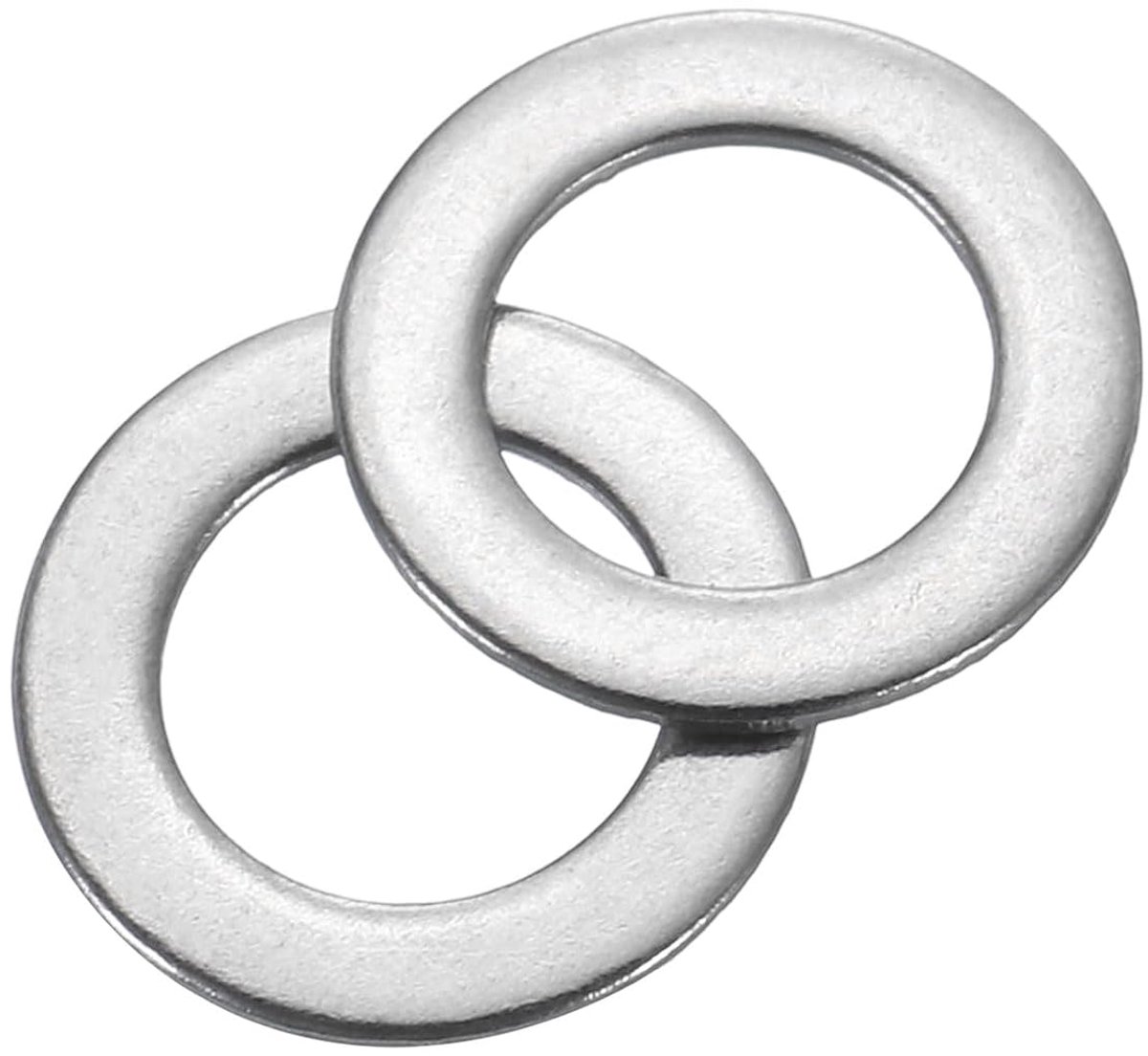 Sluitringenset, 120 stuks, M6 x 10 x 0,2 mm, 304 roestvrij staal, sluitringen, platte afdichtingen, ringbevestigingen, sluitringen, set voor schroeven, moeren, schroefdraadstang