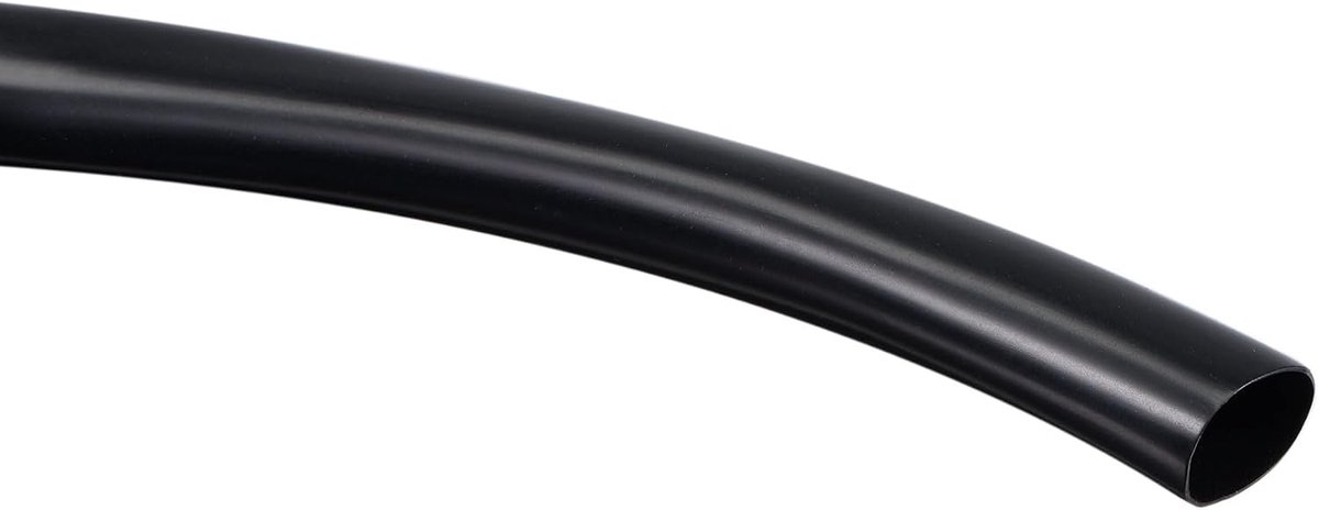 Zwarte pvc-kabelboomslang, 1/2 inch (12 mm) ID 23ft huls voor draadmantel, draadbescherming
