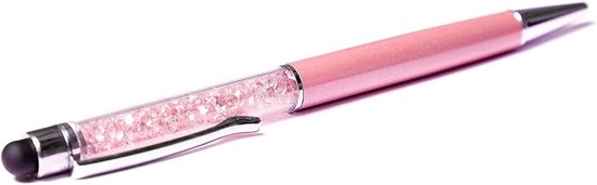 2-in-1 stylus en balpen, met Swarovski-stenen babyroze — afbeelding 4