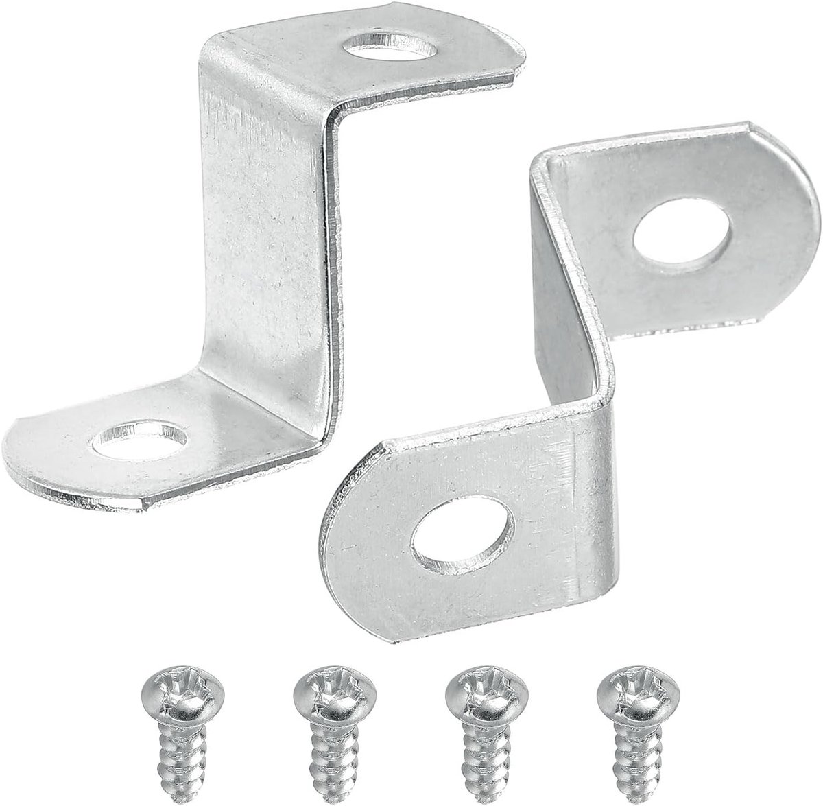 10 stuk canvasclips, 3/4 inch, Z-vorm, ingelijste spiegelclips, 2 montagegaten, zilverkleurig