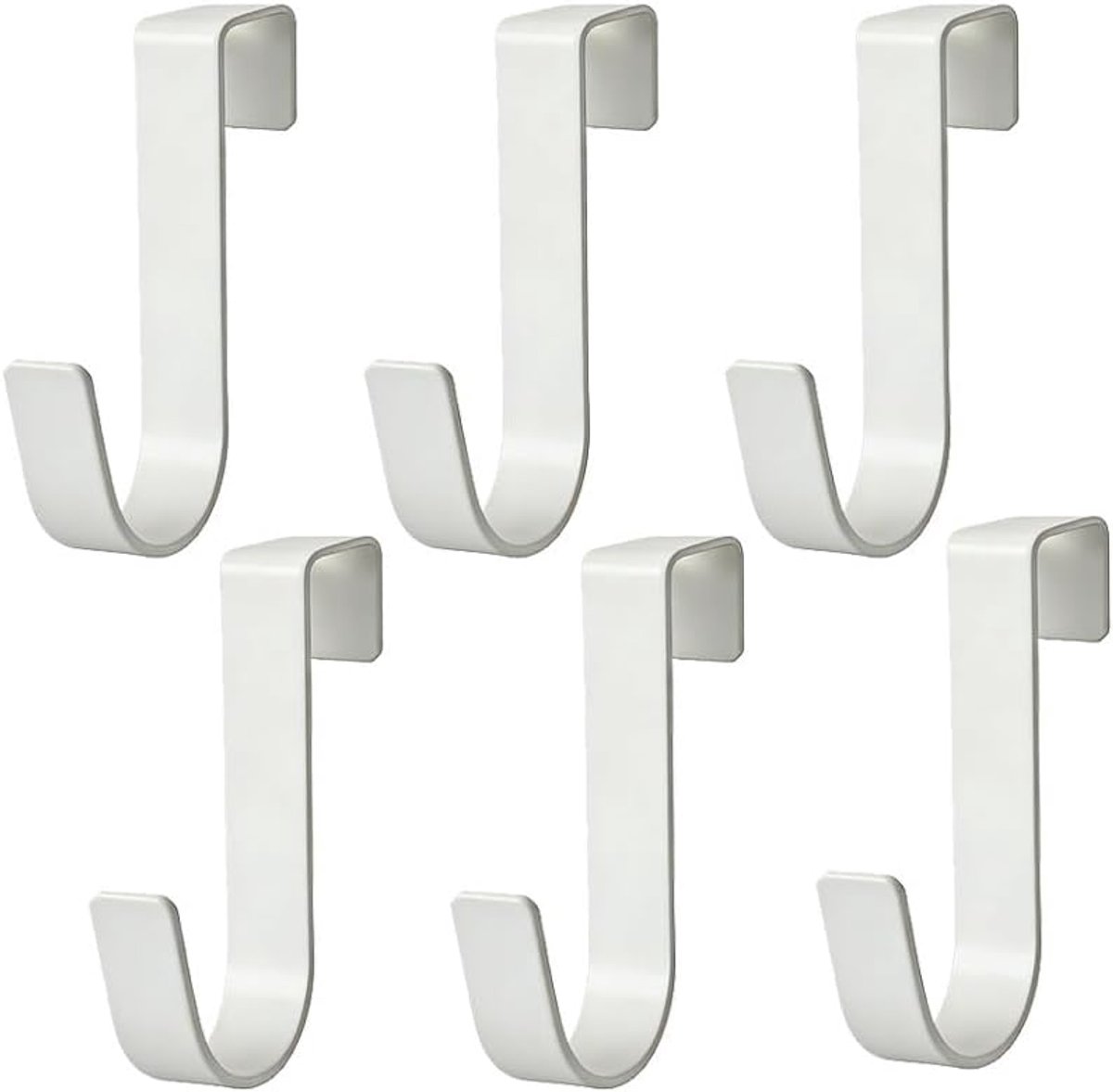 Handdoekhouder voor badkamer, 6 stuks, S-haken voor handdoekradiator, handdoekhaken, radiatorhaken, wit, voor badkamer, keuken, kledingkast