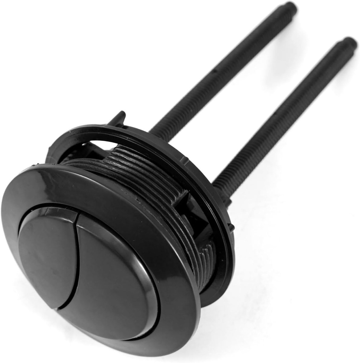 57mm Toilet Drukknop Vervanging, Verstelbare Dubbele Spoel Toilet Knop Drukker Ronde Universele Tank Druk Reparatie Onderdeel voor Huis Badkamer (Zwart)
