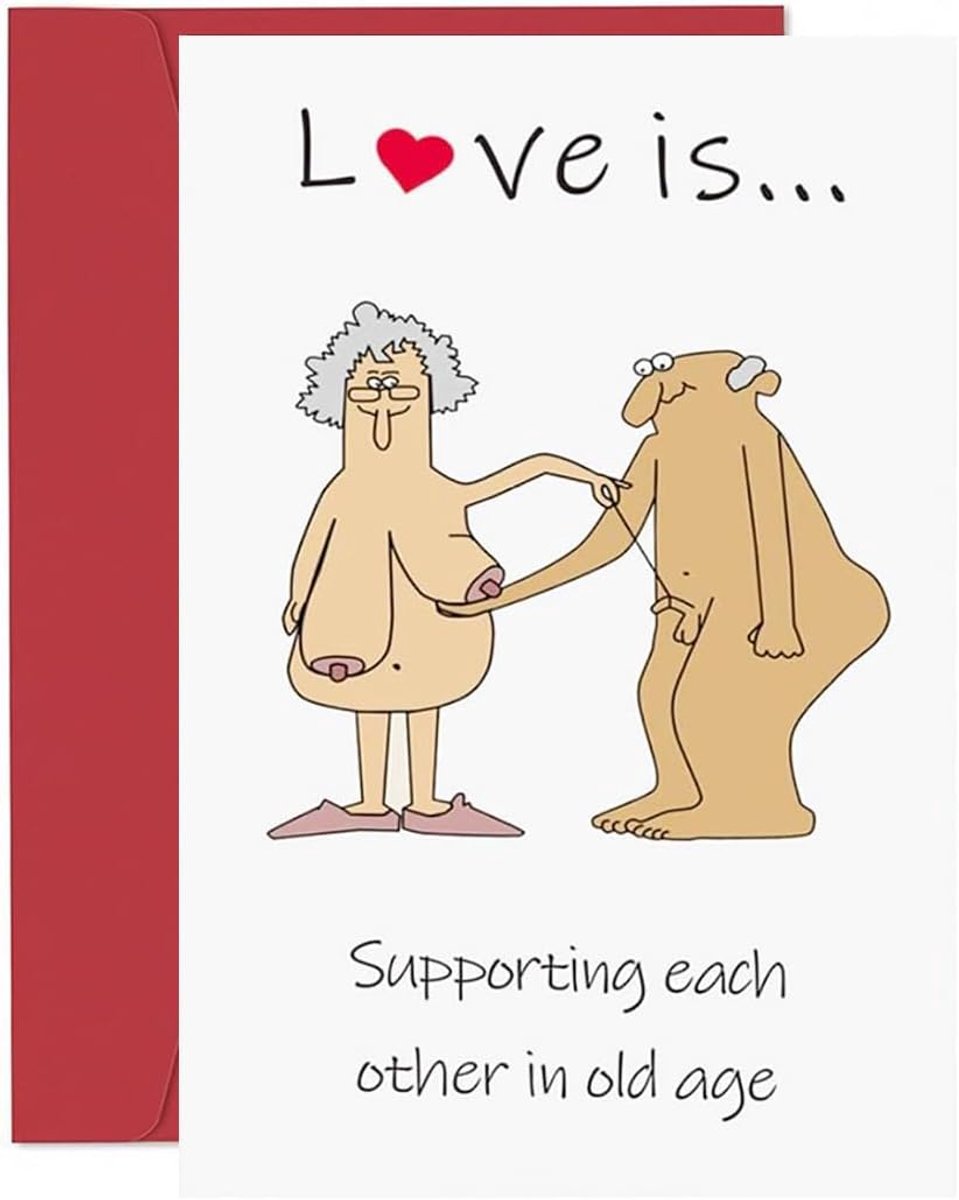 bruiloftskaart - gouden huwelijkskaart (voor vrouwen) - zilveren huwelijkskaart (voor mannen) - Valentijnsdag - met grappige stickers