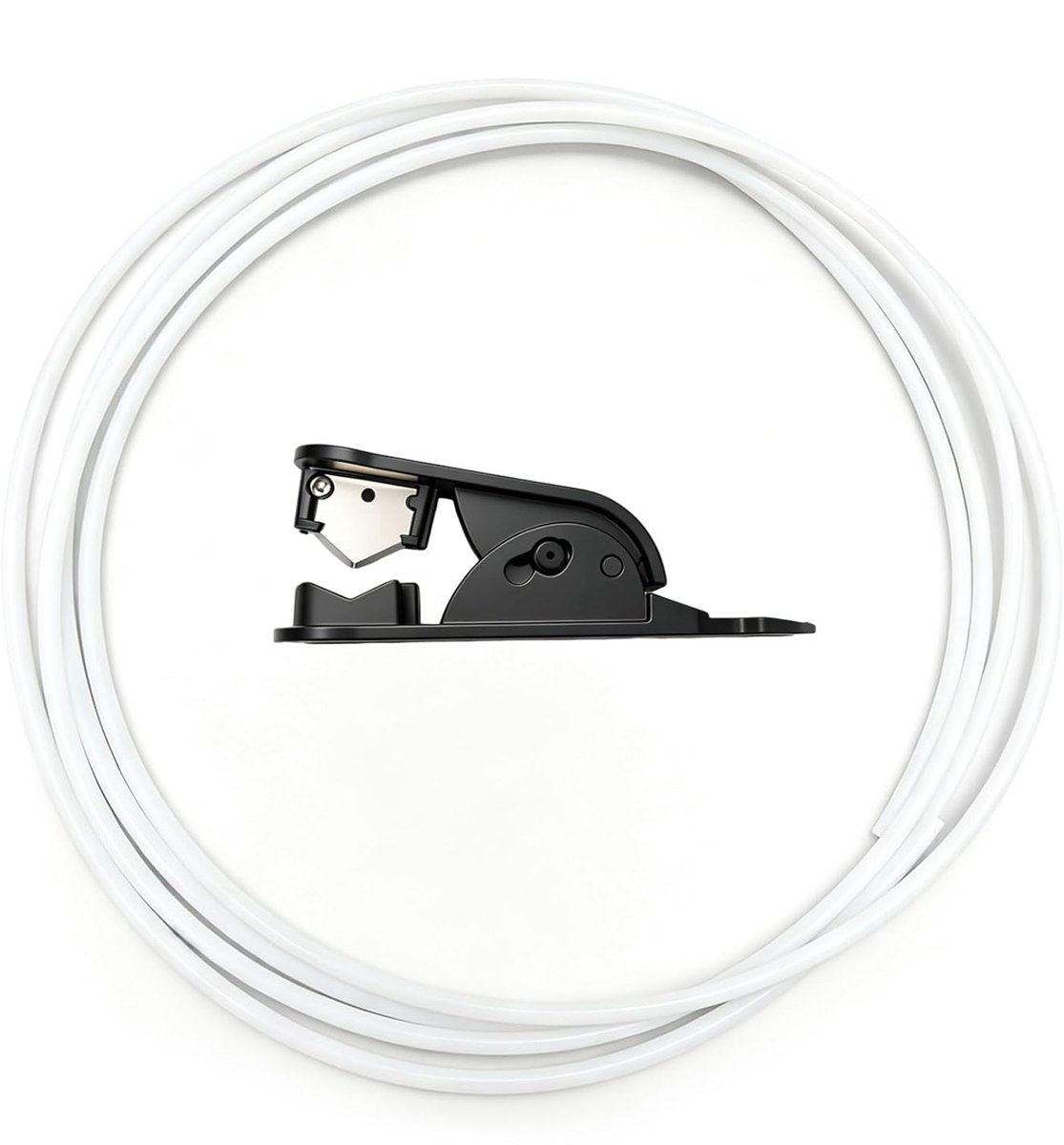6 m PTFE-slang met snijder, 2,5 mm ID × 4 mm OD PTFE-buis, teflonslang voor 1,75 mm 3D-printerfilament, voor Bambu Lab A1/A1 mini/P1P/P1S/X1C, voor K1 Max/Ender 3 V3 (wit)