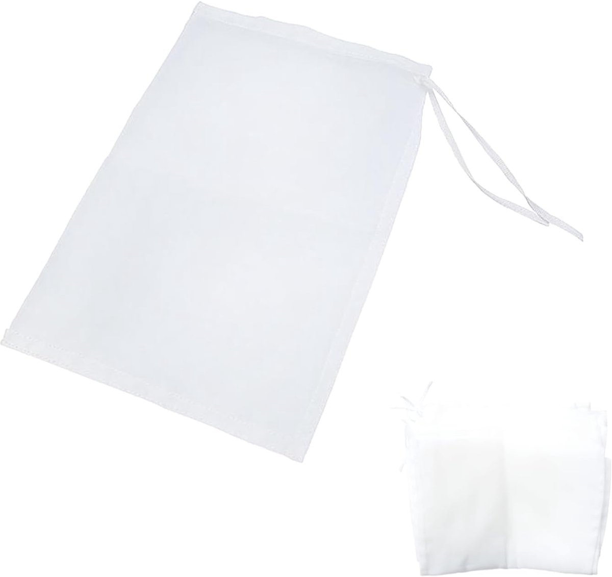 10 stuks passeerdoeken, herbruikbaar, 30 cm x 20 cm, notenmelkzakken, biologisch, wasbaar, met trekkoord, afwasbaar, geschikt voor notenmelk, koffie, yoghurt, kaas en sap