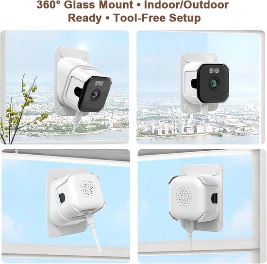 Raamcamera Beveiliging - Domecamera Binnen - Huisbewaking - Snelle Installatie Zonder Boren - 3MP Super HD - Wit van RaamCamera — afbeelding 5