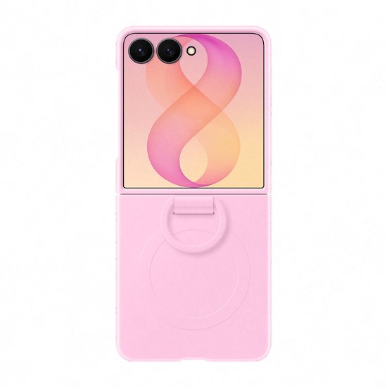 Samsung Galaxy Z Flip 8 Siliconen Back Cover met Magneet Roze