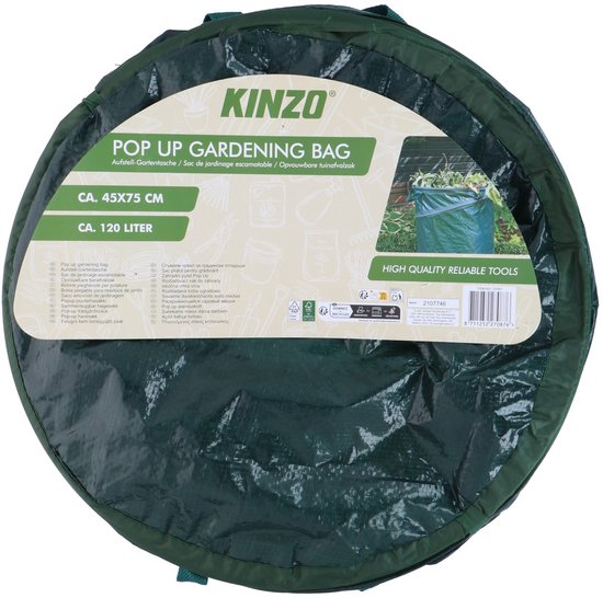Kinzo Pop Up Gardening Bag, ca. 45x75 cm, 120 liter.