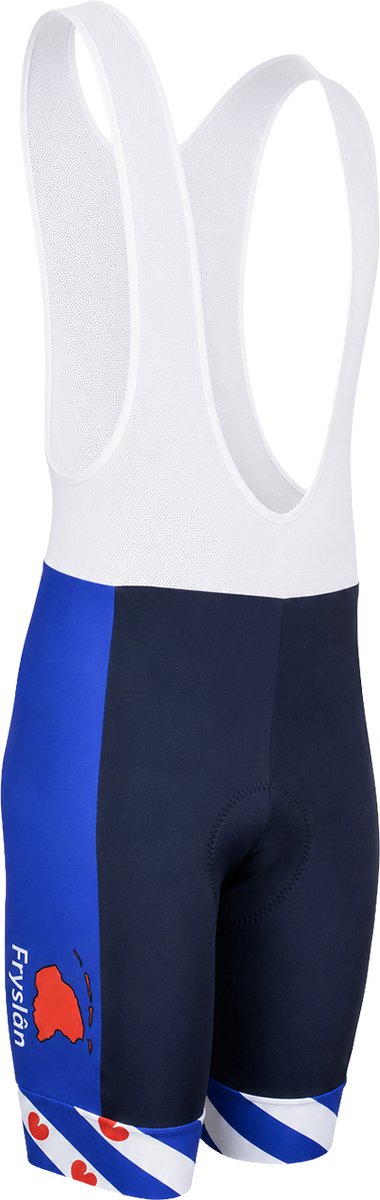 Fortissima Fryslân Boppe Wielerbroek Dames - Koersbroek met Bretels en Zeem - Friesland Design - Maat S