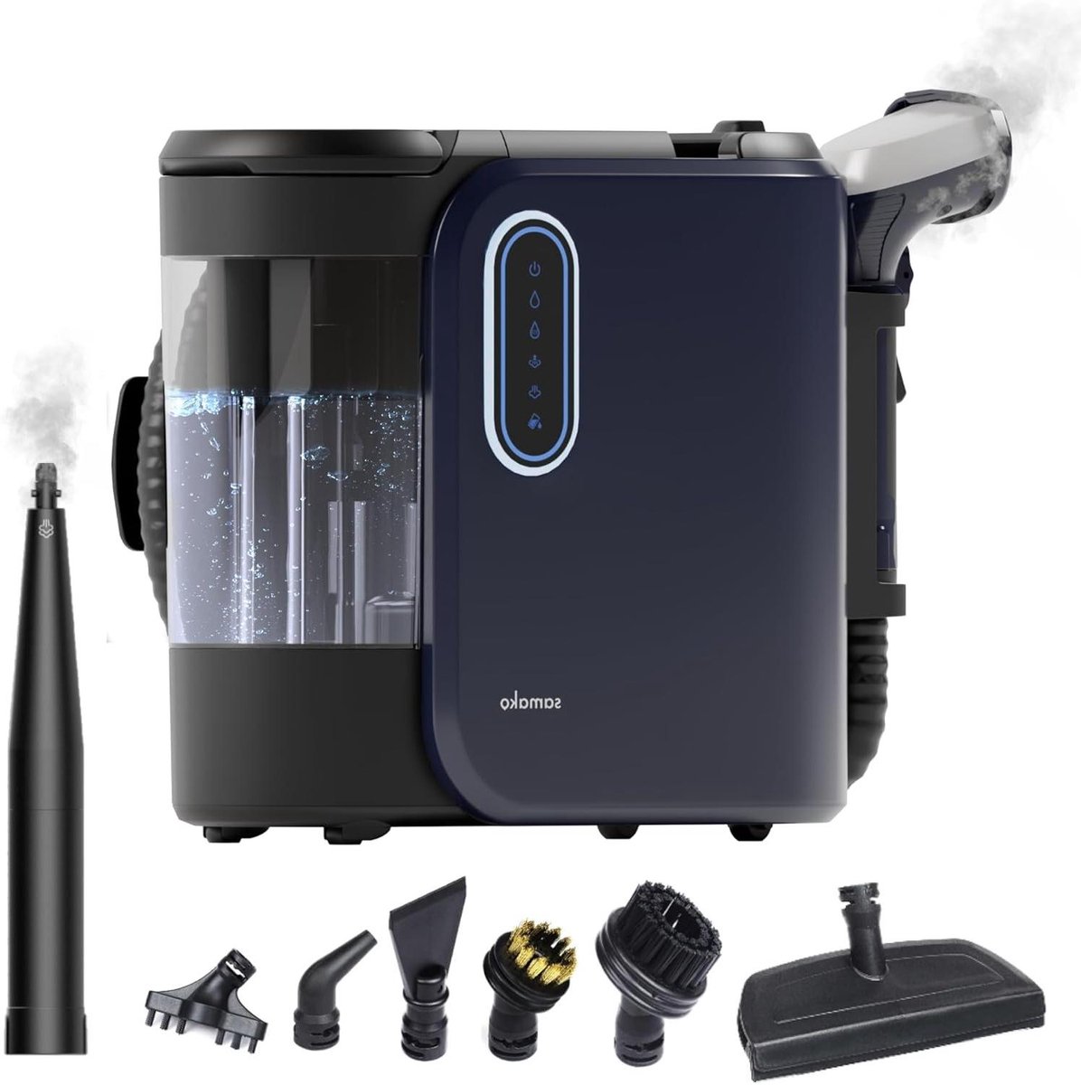 Meubelreiniger Stoom - Tapijtreiniger Bankreiniger - Dieptereiniging Huis - Dubbel Tanksysteem - 2000 Watt - Blauw