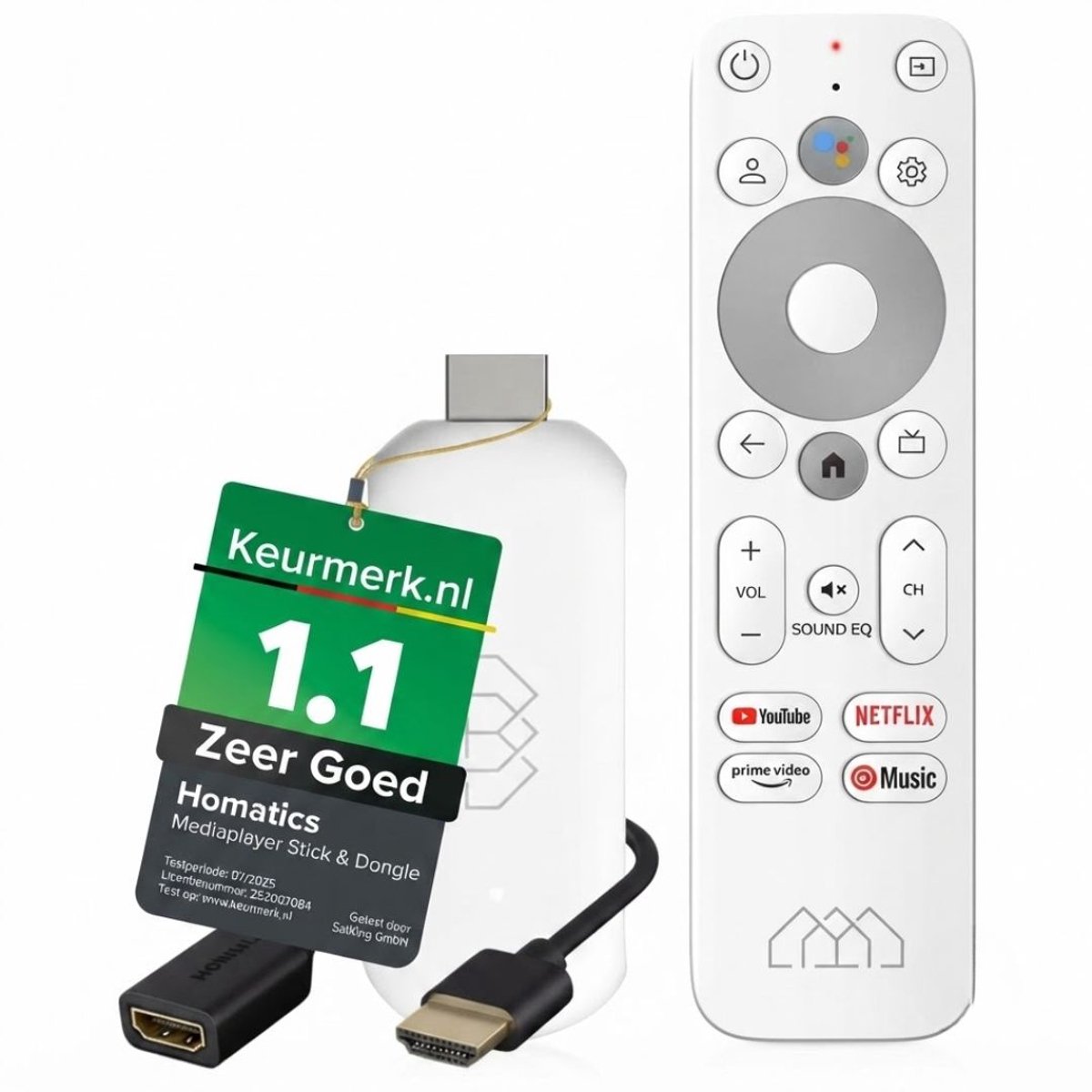 SP® Chromecast - Chromecast voor Tv - Media Streamer - Wit - 4cm × 2cm × 10cm
