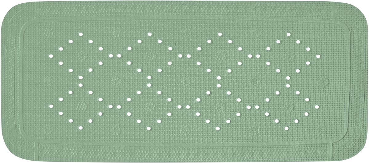 Spirella Alaska Badmat Antislip - Badkuip Mat met Antislip Pads - PVC Badmat 91 x 36 cm - Basilicumgroen