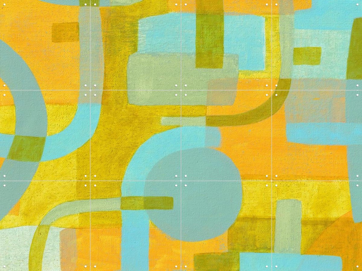 IXXI Ecuador, Studio Maren - 80 x 60 cm - Gratis ophangtool - Grote wanddecoratie en posters - Modern, Kleurrijk, Abstract, Speels, Kwaststreken