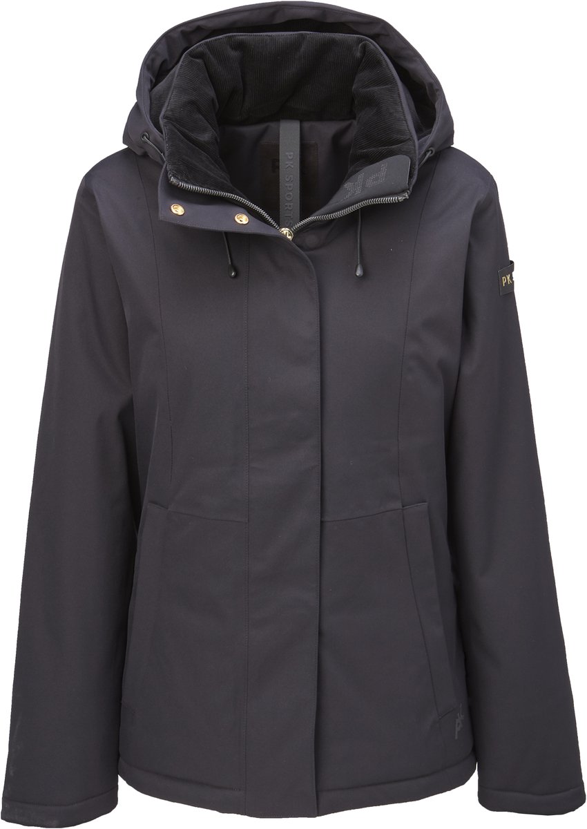 PK International - Pagani - Winterjas - Halflang - Waterdicht - Winddicht - Afneembare capuchon - Onyx - Zwart - M/38
