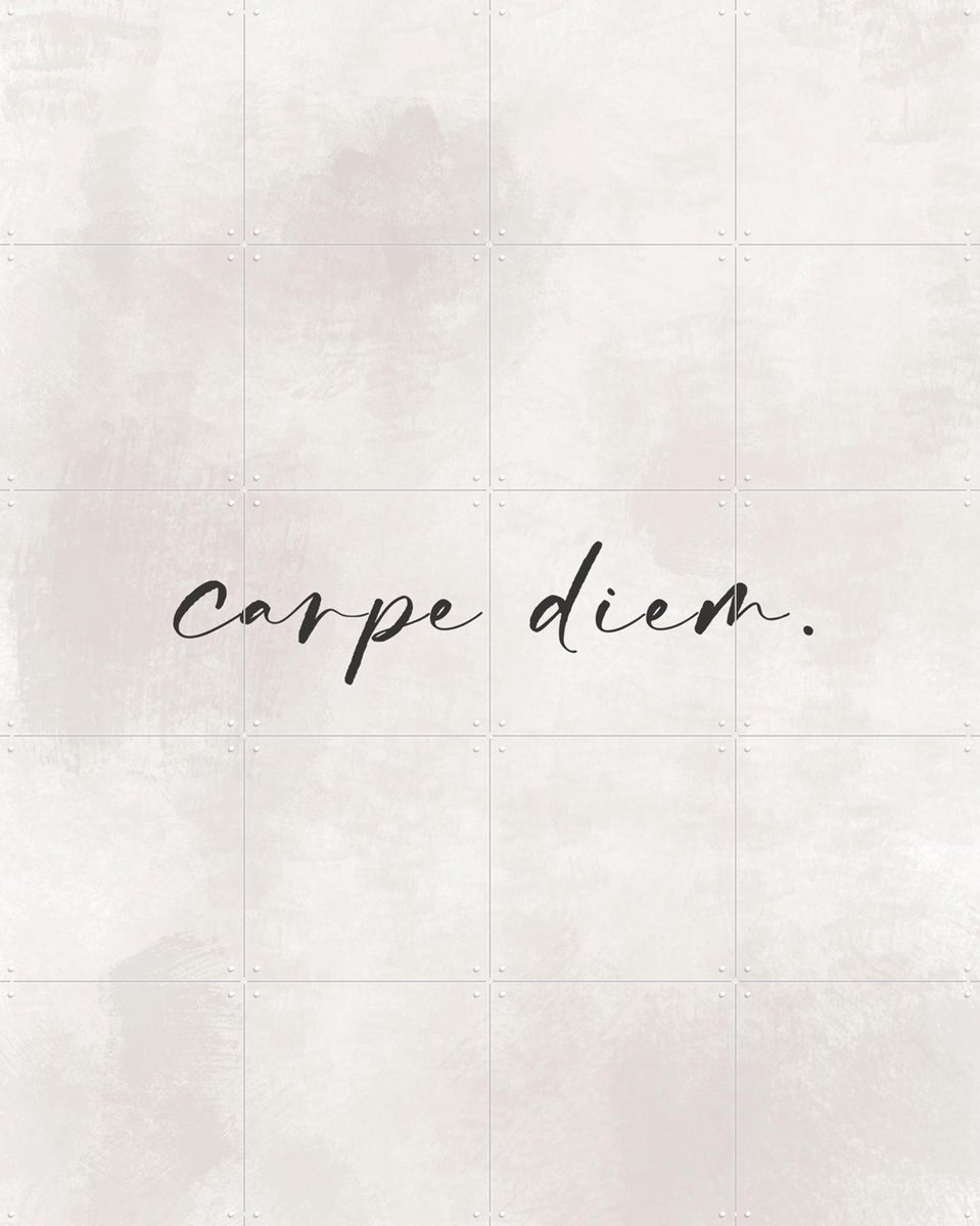 IXXI Seize The Moment, Treechild & Various - 80 x 100 cm - Gratis ophangtool - Grote wanddecoratie en posters - Typografie, Minimalisme, Modern