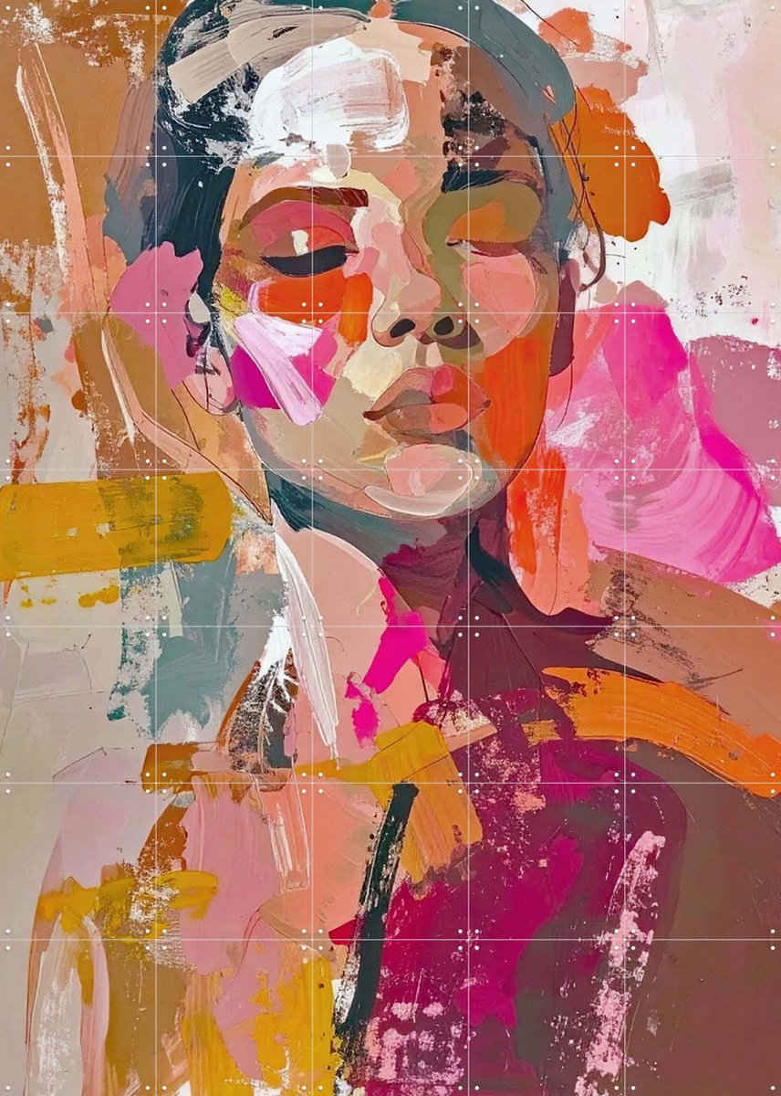 IXXI She Who Stayed, Moonheart Artworks - 100 x 140 cm - Gratis ophangtool - Grote wanddecoratie en posters - Illustraties, Fantasierijk, Kleurrijk