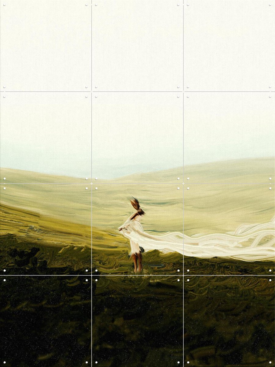 IXXI Weightless Solitude, Vineet Suresh - 60 x 80 cm - Gratis ophangtool - Grote wanddecoratie en posters - Illustraties, Kwaststreken, Minimalisme