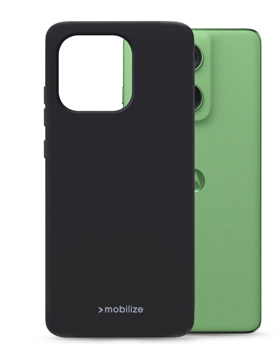 Mobilize Rubber Gelly Case - Geschikt voor Motorola Edge 60 Neo - Matt Black