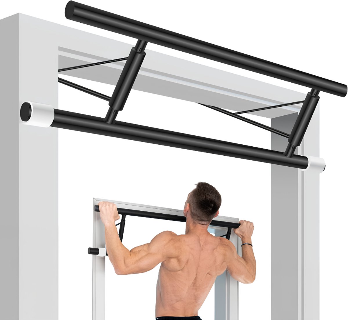 LNMsolutions® Pull Up Bar - Optrekstang - Pull Up Station - Zwart - 100cm x 100cm x 26cm