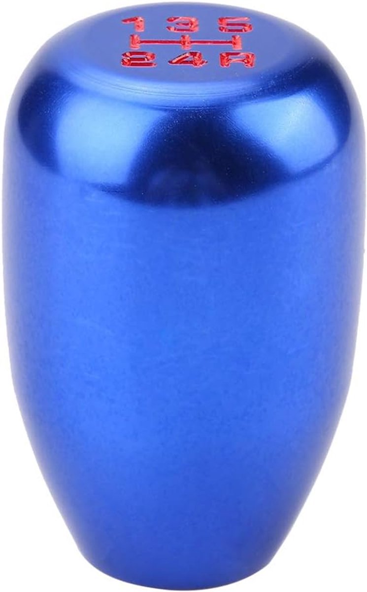 5-versnellingspookknop voor auto, handmatige pookknop Stick Head Shifter Lever Stick met 3 adapters 8/10/12 mm(Blauw)