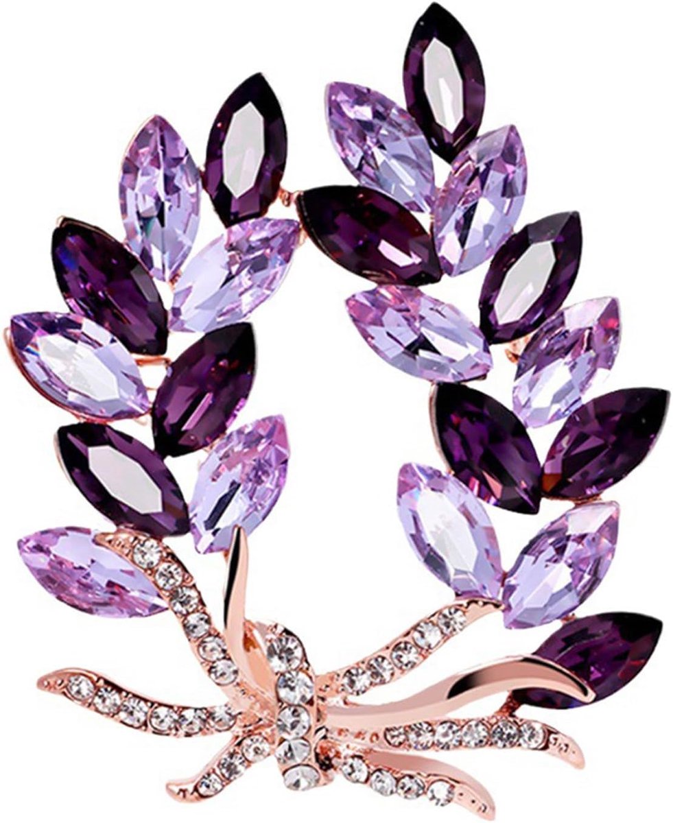 Broches en broches voor dames, bloemenbroche, kristallen broche voor dames, strass-slinger