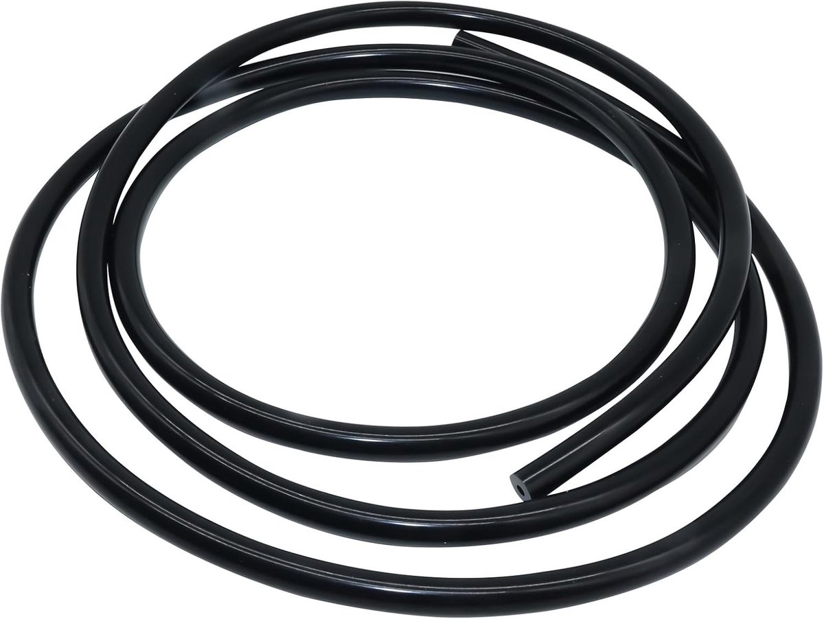 4 mm ID x 10 mm buitendiameter 3 mm wanddikte 3 meter lengte, flexibele siliconen rubberen slang voor water en lucht, voor pompvervoer (zwart)