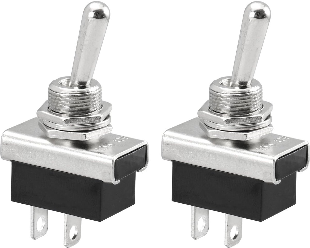 Metalen tuimelschakelaar, KN3D-101, 12 V, 25 A, aan/uit, 2-polig, voor auto dash-licht (2)