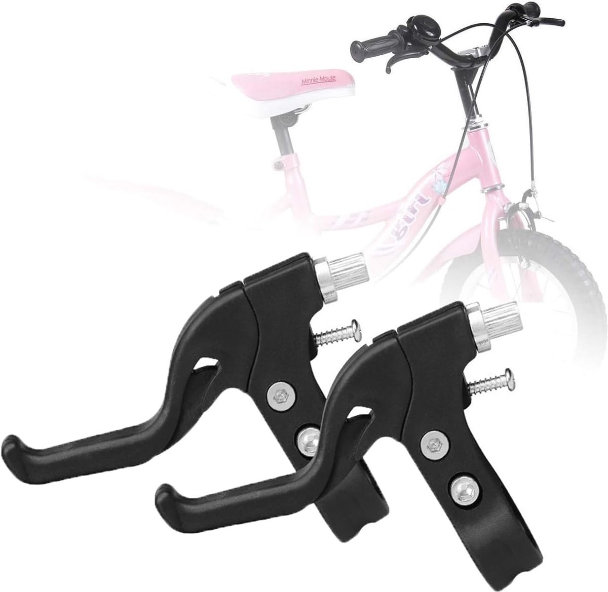SnelShoppen - 1 Paar Kinderfiets Remhandvaten, Verstelbare Fietsremmen voor Kinderen, Ergonomische Handgrepen, Universele Fietsremhendels voor Kindere