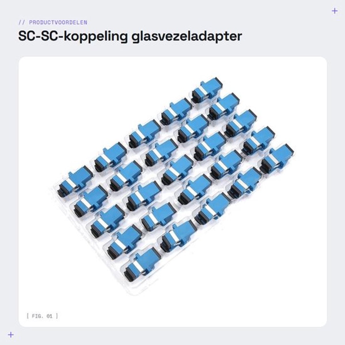 SC-SC-koppeling - glasvezeladapter - hoogwaardige connectiviteit - 50 stuks - aansluitadapter - perfect voor industrie - veelzijdig gebruik
