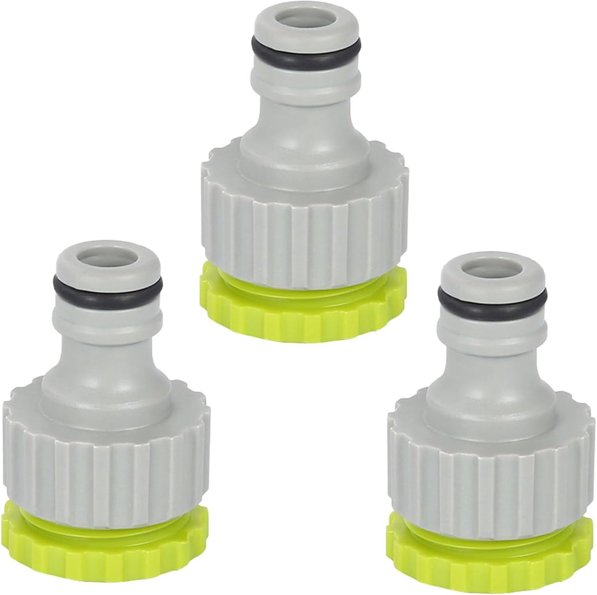 SnelShoppen - 3 Pcs Tap Connectors, Tuinslang Adapter, Kranen Connector, 1/2 Inch en 3/4 Inch Slang Aansluitingen, Waterdichte Koppelingen voor Tuin I
