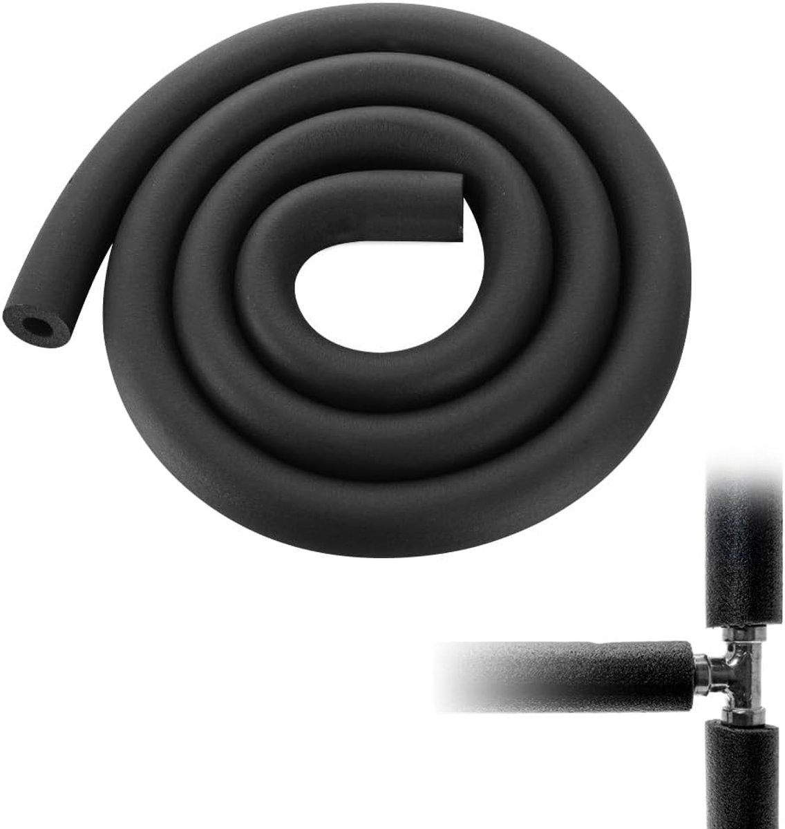 SnelShoppen - Pipe Isolatie Foam Ø 16 mm/9 mm, Zelfklevende Zwart Isolatiebuis, Voor Verwarming, Sanitair, Sportapparatuur en Meer
