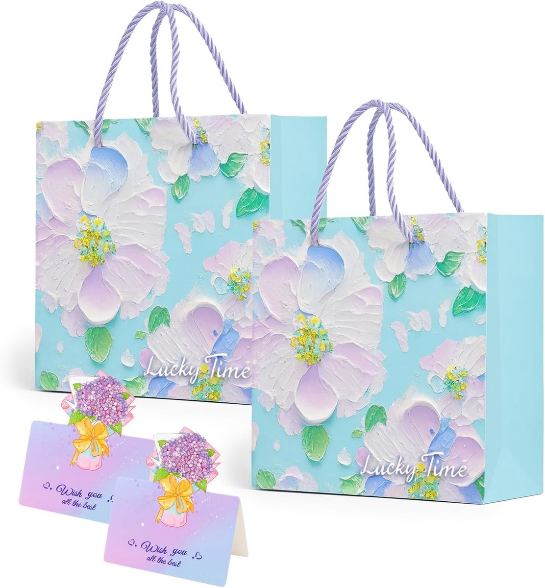 SnelShoppen - Set van 2 Elegante Cadeauzakken met Handvat - Hoogwaardige Papieren Verpakkingen voor Verjaardagen, Bruiloften, Kerst en Speciale Evenem