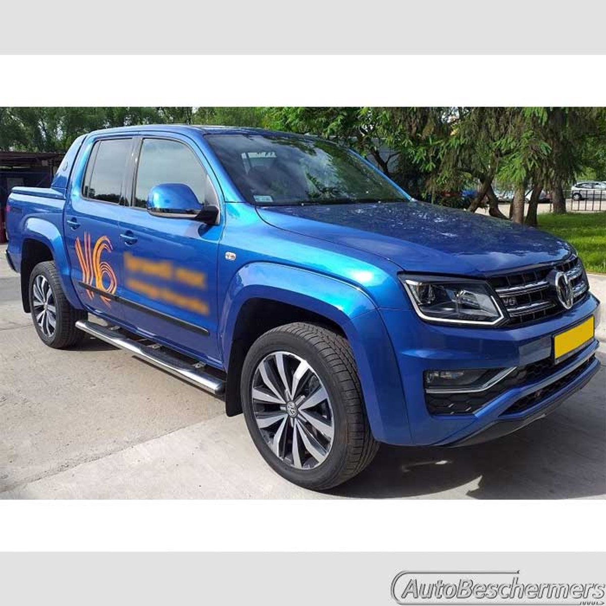 Stootlijsten set zwart voor VW Amarok 2016-. De stootstrips zijn zelfklevend. Set a 4 stuks (#0001)