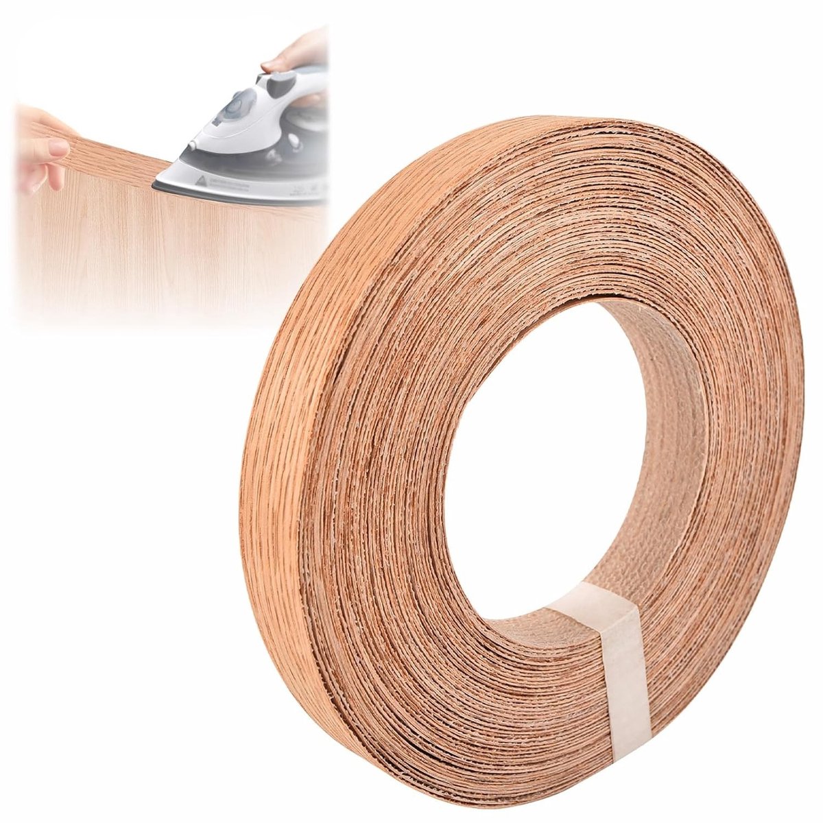 Randband rode eiken - zelfklevende strijkrand 15 m x 1,9 cm | Meubelrandband, randbescherming en fineerrandband voor kastreparaties en meubelrestauratie