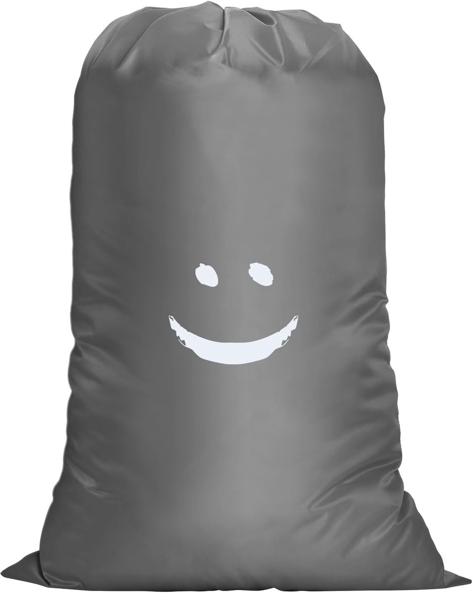 SnelShoppen - Grote Waterdichte Waszak voor Reizen, 61x91cm, Ruimtebesparende Opbergtas voor Vuile Kleding - Grijs, Ideaal voor Camping, Feest en Thui