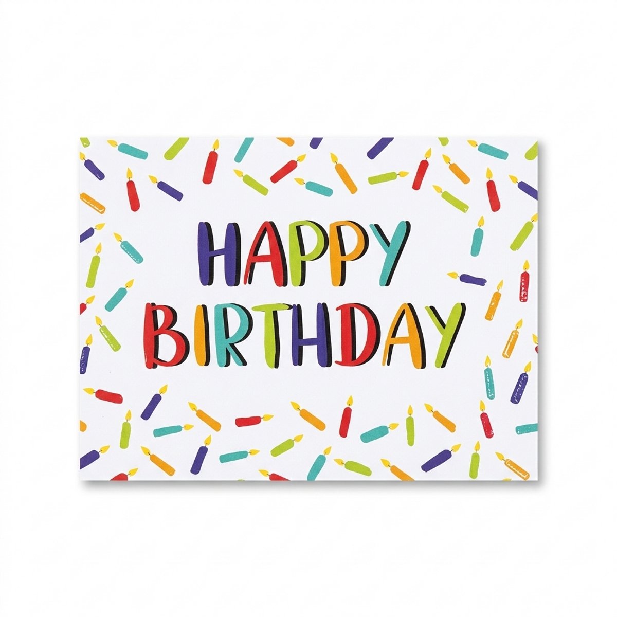 Wenskaart Happy Birtday candle