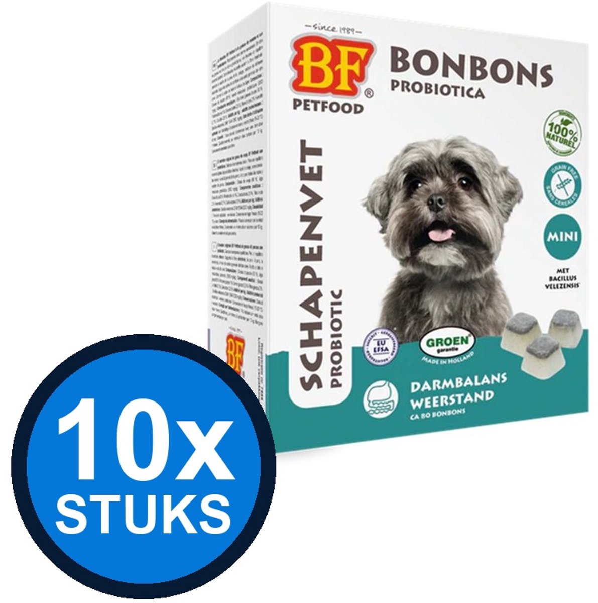 10x Biofood - Schapenvet probiotica bonbon mini 80st