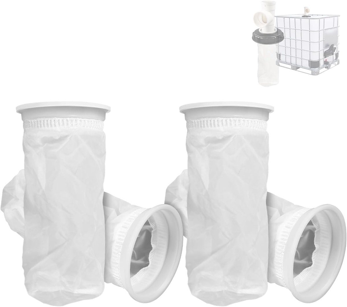 SnelShoppen - IBC Vervangfilters Set van 4 - Nylon Filters voor IBC Regenwatertanks - DN75 IBC Deksel Filter - Duurzaam en Efficiënt Waterfilter - Ide