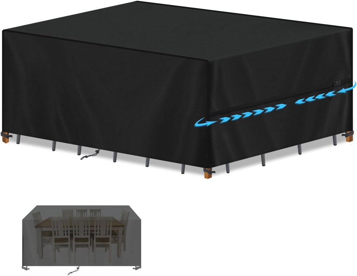 SnelShoppen - Outdoor Furniture Protective Cover - Waterproof UV Bescherming Oxford Stof 420D Tuinset Hoes 240x140x90cm - Weerbestendig, Stofdicht, Sc